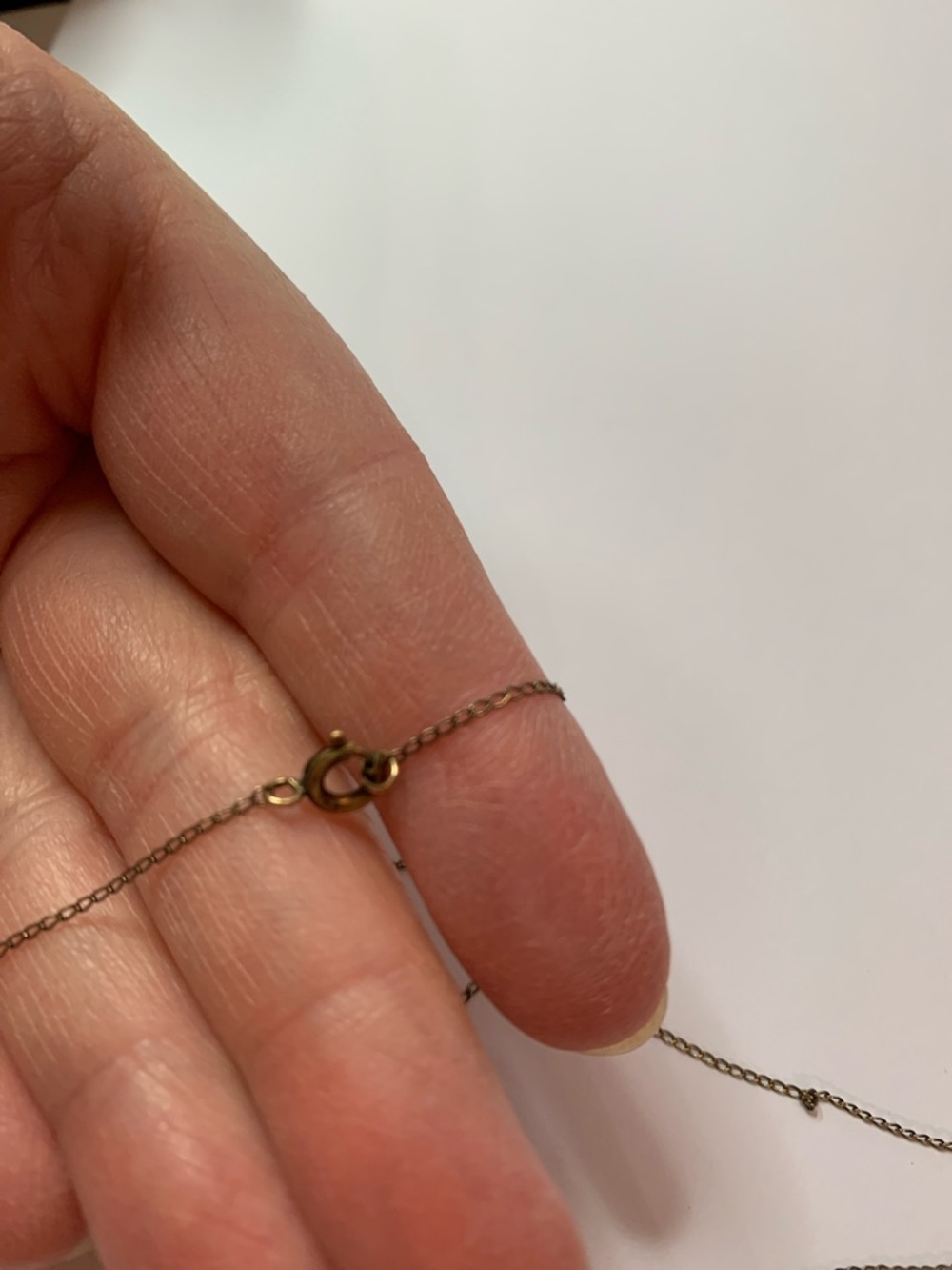 Gold-Tone Teardrop Necklace with Iridescent Crystal Pendant - Women Jewelry - Picture 3 of 4